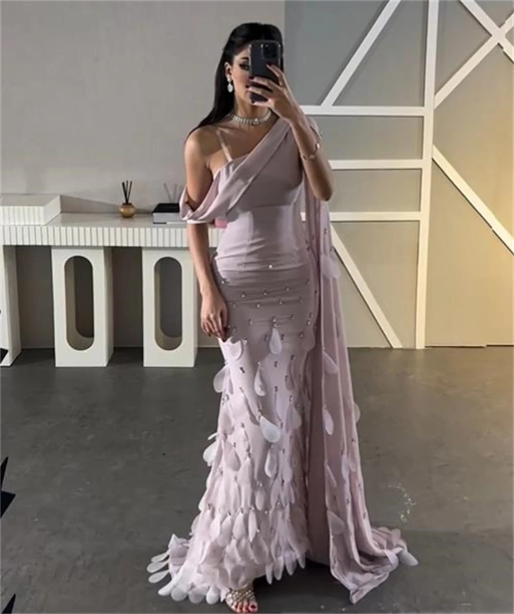 Customized Jiayigong s Beading Cocktail Party Mermaid One-shoulder Bespoke Occasion Floor Length