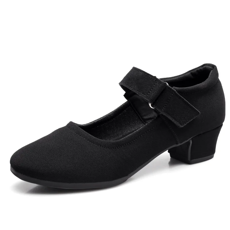 Canvas Latin Dance Shoes Women Soft Soled Social Shoes Teacher Shape Training Shoes Square Dance Shoes Woman Sport Cloth Shoes
