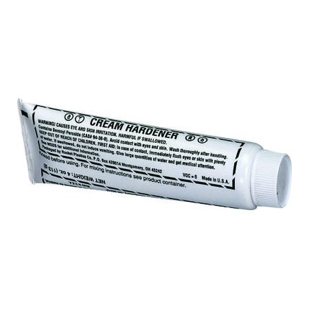 EVERCOAT 100340 Quick Hardening Cream Hardener, 4 oz Tube, White, Paste