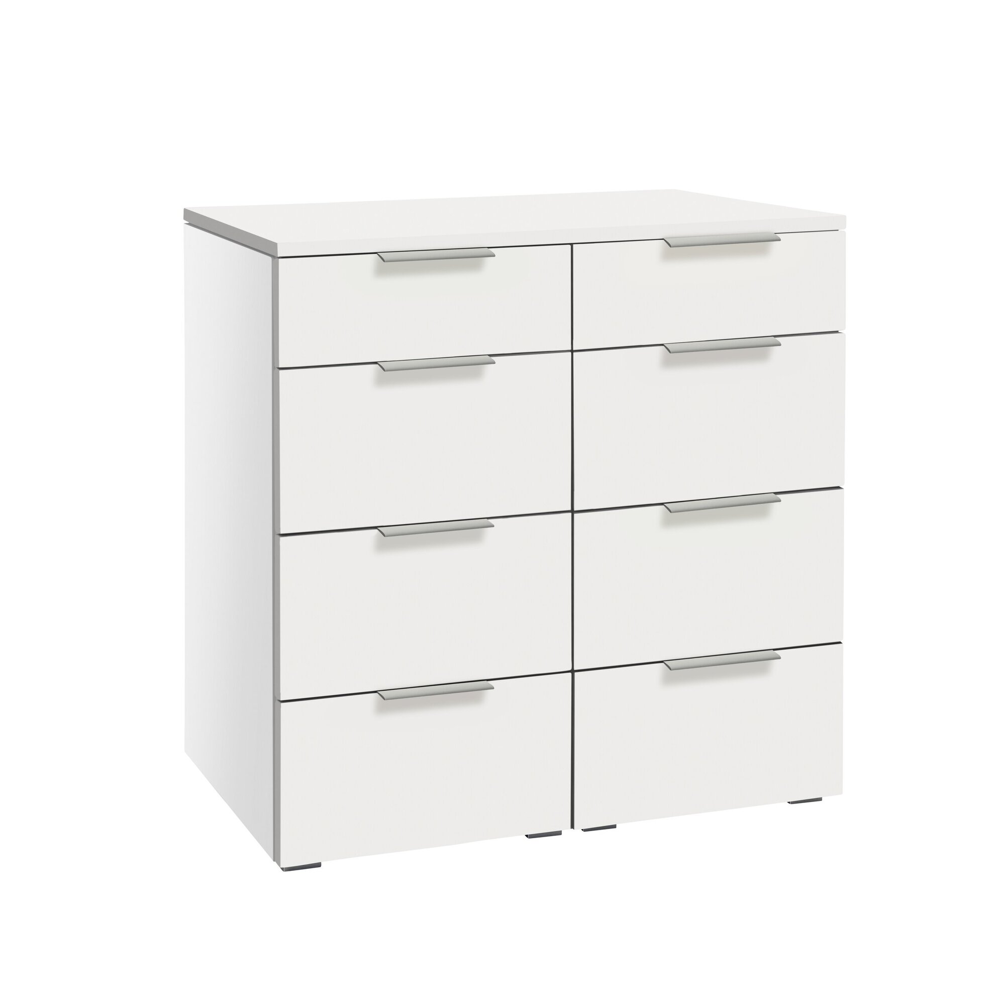 Hasena »Quatrine« Kommode Korpus MDF: 10-Weiss / Front, Top: 82-Nussbaum, geölt Image