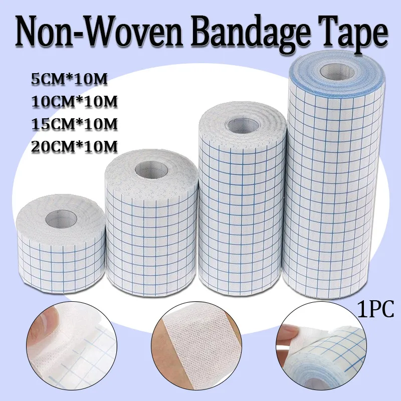 1 Rolle Vliesband, atmungsaktiver, selbstklebender Wundverband, medizinischer Fixierbandverband Image