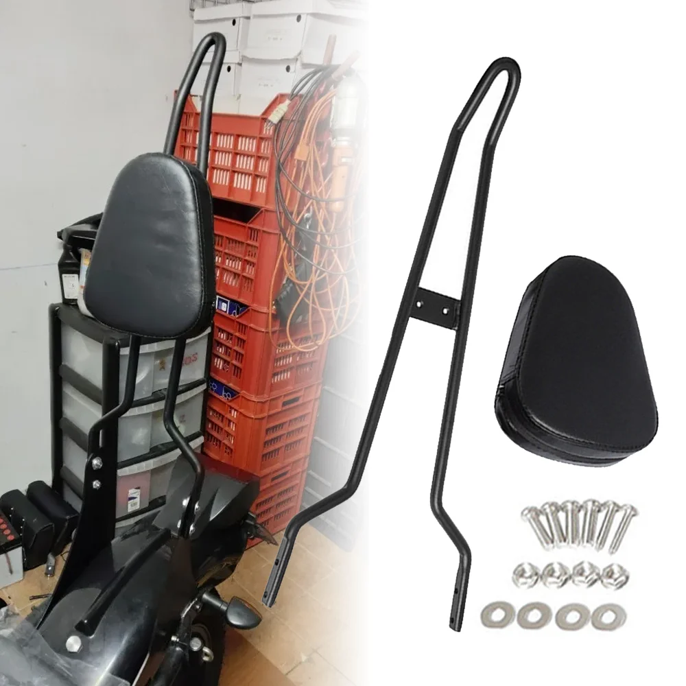 Motorrad-Rückenlehne für Beifahrer mit Polster für Harley Davidson Sportster XL 1200 883 48 Iron 1200 Custom