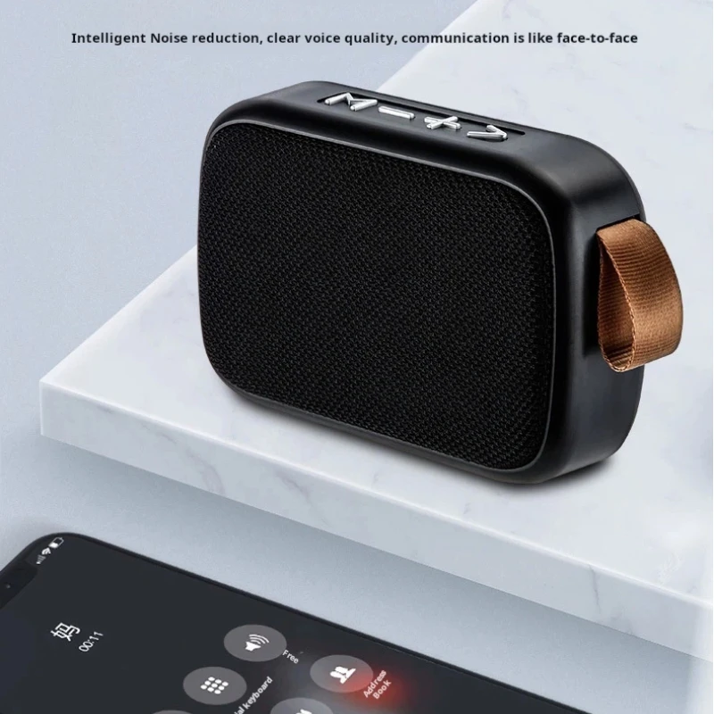Mini-enceinte Bluetooth portable sans fil en tissu, enceinte Bluetooth HIFI avec prise en charge FM, carte TF, AUX, pour la maison