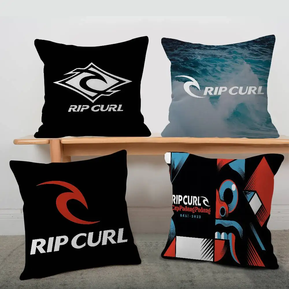 R-Rip C-Curl Logo-Kissen, Anime-Kissen, Kopfkissen für Sofa, Bett, Kissenbezug, 45 x 45 cm, modisch Image
