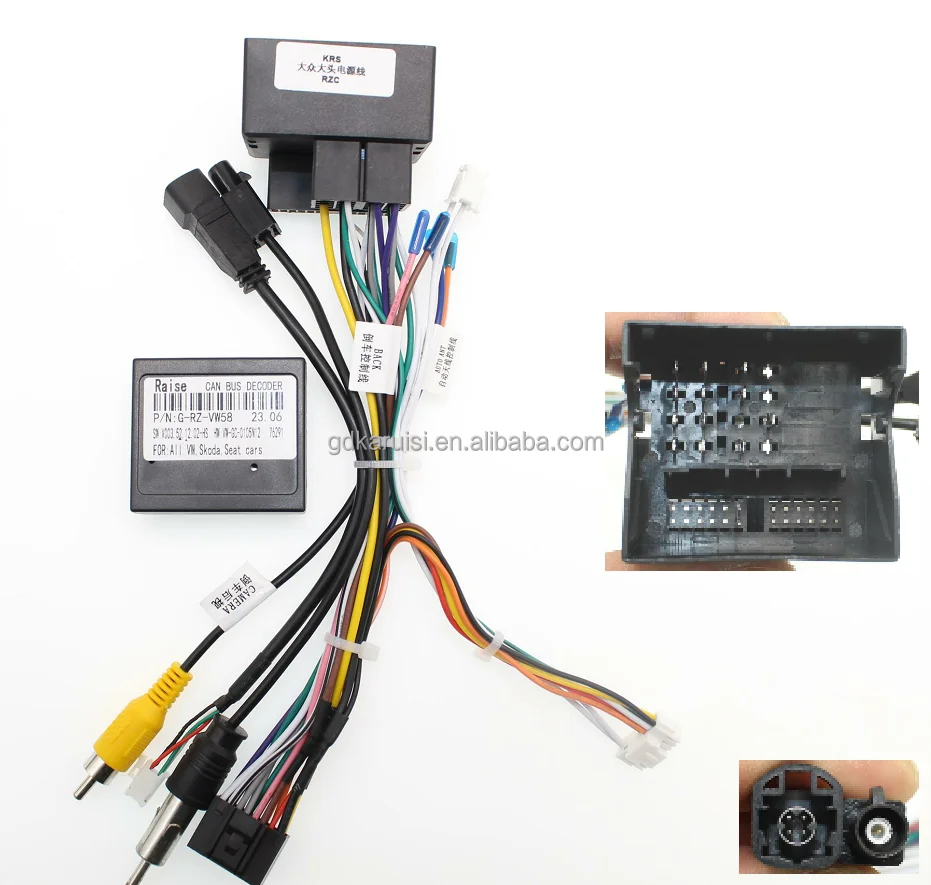 Für Volkswagen Golf 5/6/Polo/Passat/Tiguan/Touran 16-Pin Android Auto Media player Stereo Navi Radio Kabel CANBUS BOX kabelbaum Image