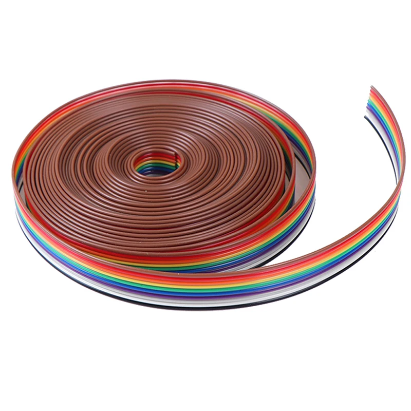 5m Regenbogen-Flachkabel 10-adriges Farbiges Flexibles Elektrisches Verbindungskabel Image