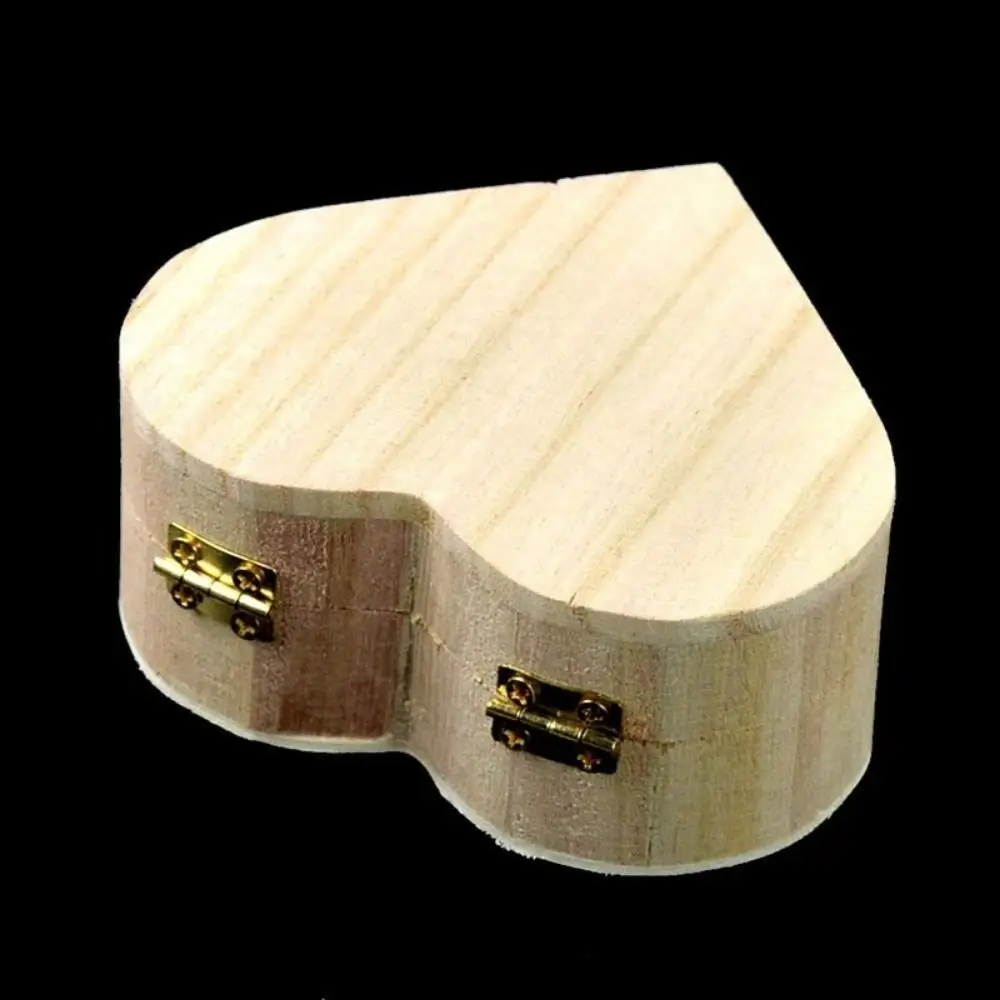 Neue Holz Holz Aufbewahrungsbox Herzform Original Geschenkverpackung Box Holz Organizer