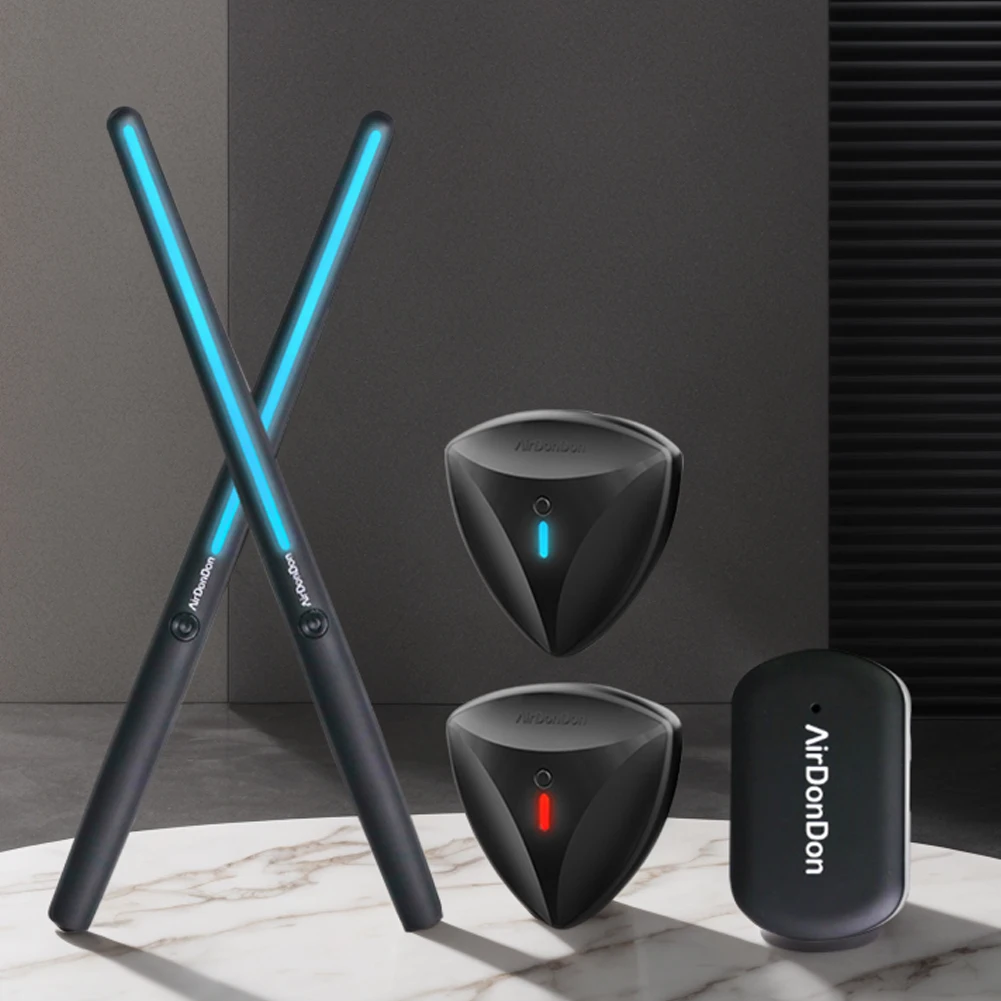 Somatosensorisches Virtuelles Schlagzeug-Set Elektronisches Virtuelles Luftschlagzeug Professionelles Kabelloses Virtual-Reality-Drumstick-Pedal-Set Image