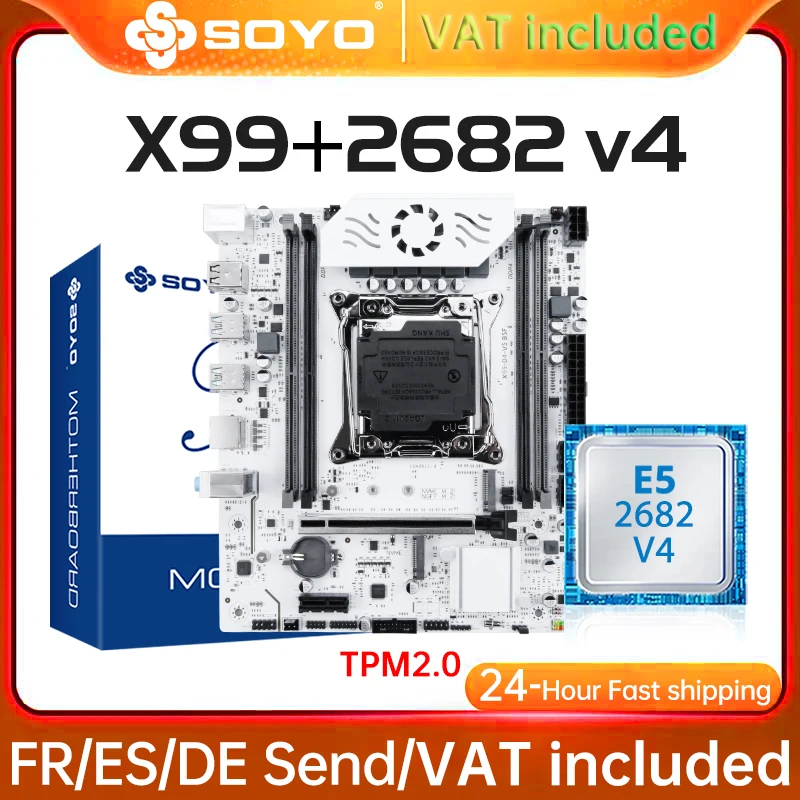X99-Gaming-Mainboard-Set SOYO C612-Chip mit Intel Xeon E5 2682 V4 CPU DDR4 PC-Gamer-Xeon-Computerkomponenten Mainboard TPM2.0