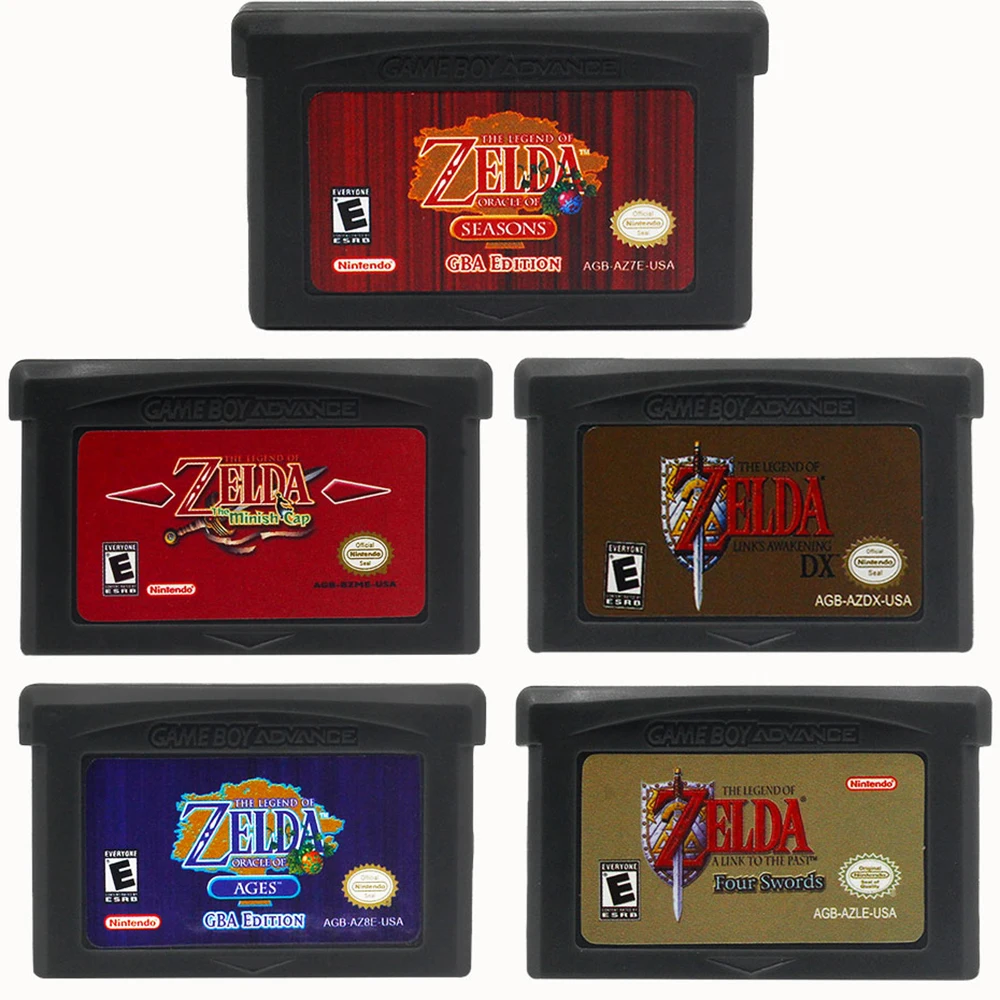 GBA-Spielkassette 32-Bit-Videospielkonsole The Legend Of Zelda Spielkarte FOUR SWORDS The Minish Cap US/EU-Version Image