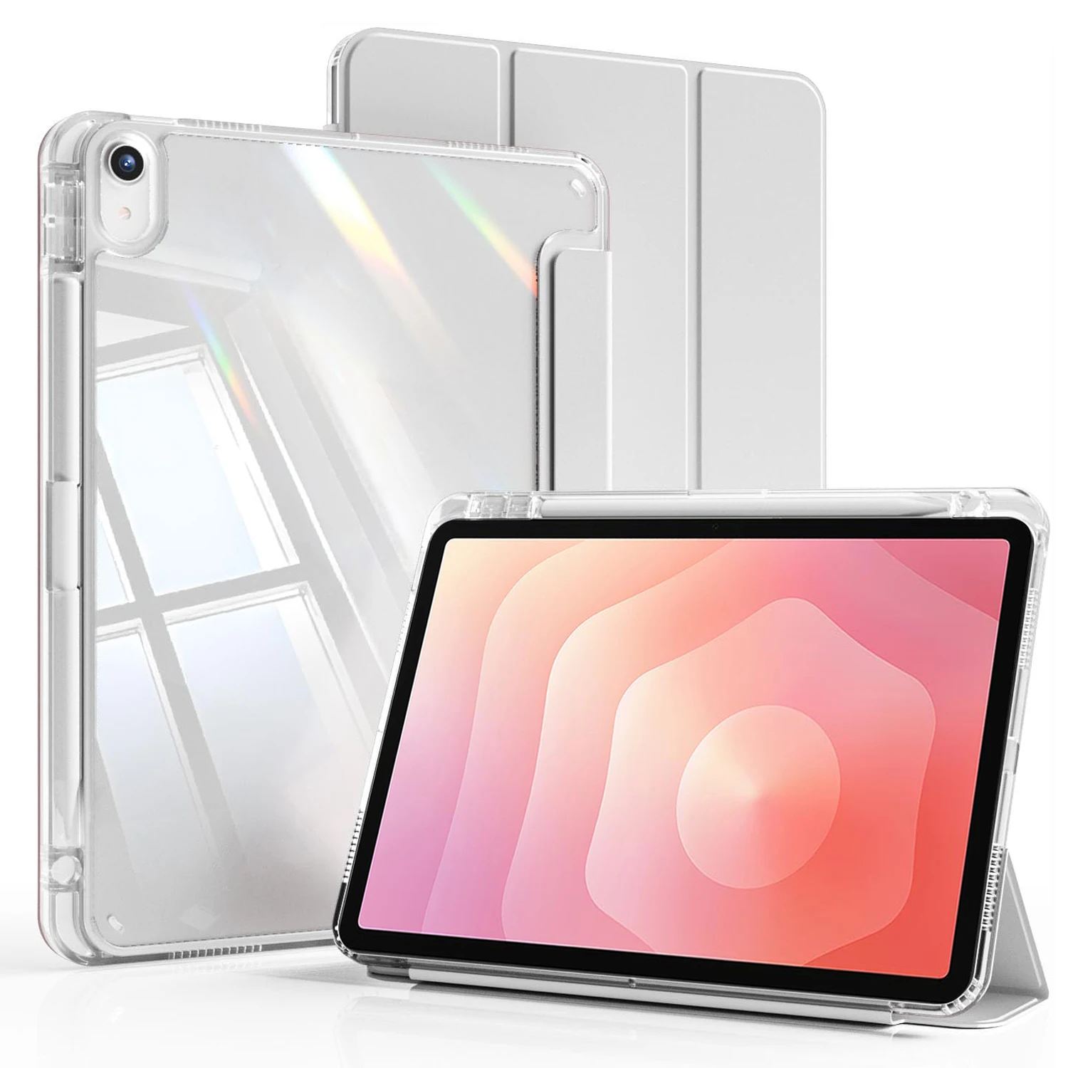 Klare Kristall-Tablet-Hülle mit Stiftschlitz für Samsung Galaxy Tab S11 2025 11'' SM-X730/X736B PU-Leder Flip Magnetische Standhülle Image