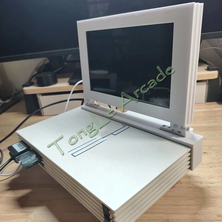PS2 Retro Arcade Game Console Screen, 10.1 Inch Portable Display, 16:9 Mini Monitor with Stereo for PS 2 Thick Version