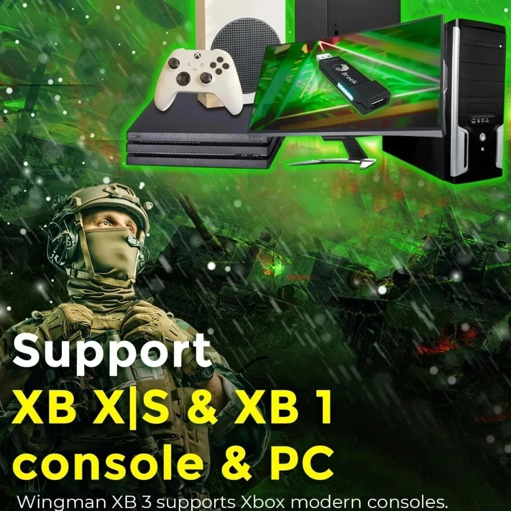 Brook Wingman XB3 Converter for Xbox One/Xbox Series X|S/PC Console Wired Arcade Fight Stick Hitbox Controller Adapter