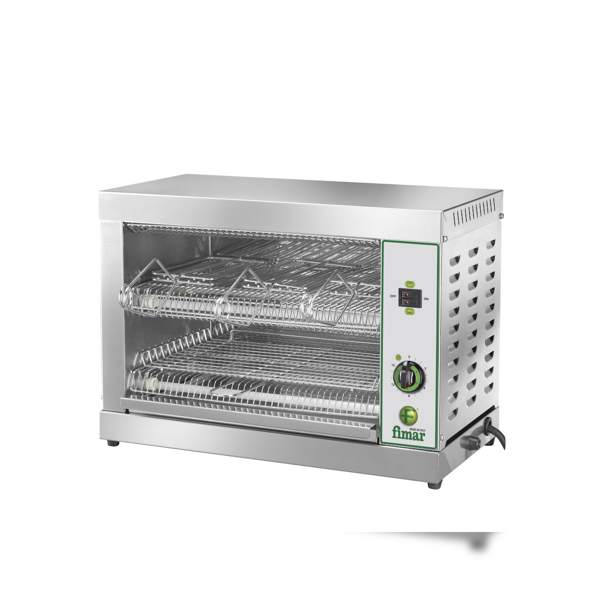 FIMAR Edelstahl-Toaster mit Quarzröhren. Kapazität 6 Toasts. Modell TOP6D Image