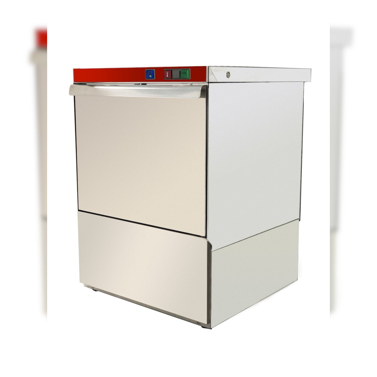 Silver50PLUS-PS Geschirrspüler mit quadratischem Korb, 50 cm. Spender für Klarspüler. Abflusspumpe. Nutzbare Türhöhe: 34 cm. (BxTxH) 55x60x82,5 cm. Image