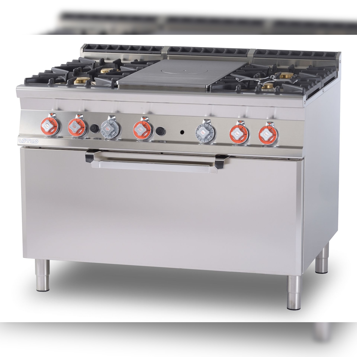 All-Gas-Kochfeld + 4 Brenner mit Zündflamme auf maxi statischen Gas-Backofen. Abmessungen 120x90 h90 cm. Modell TPF4-912G Image