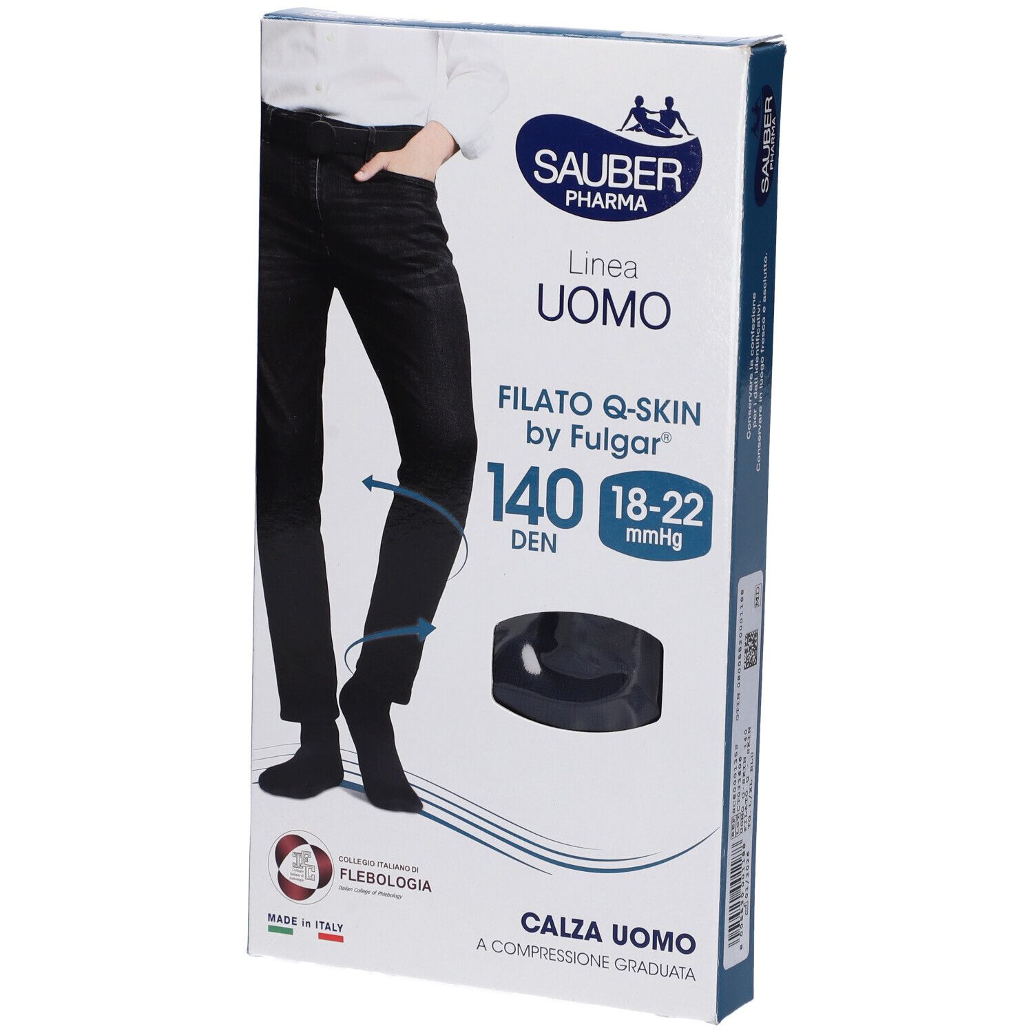 Sauber Calza Uomo Q-Skin 140 Den Colore Blu Taglia G Altro