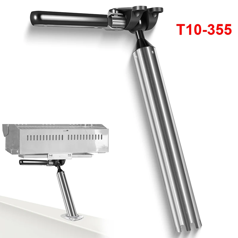 Winkelverstellbarer Angelrutenhalter für Grillmontage, für Magma alle rechteckigen Grills, passend für 9 x 12 Zoll Grills, für Angelboot-BBQs Image