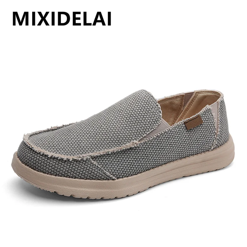 Sommer Denim Leinwand Männer Atmungsaktive Casual Schuhe Im Freien Nicht-Slip Turnschuhe Komfortables Fahren Schuhe männer Müßiggänger Große Größe 39-47