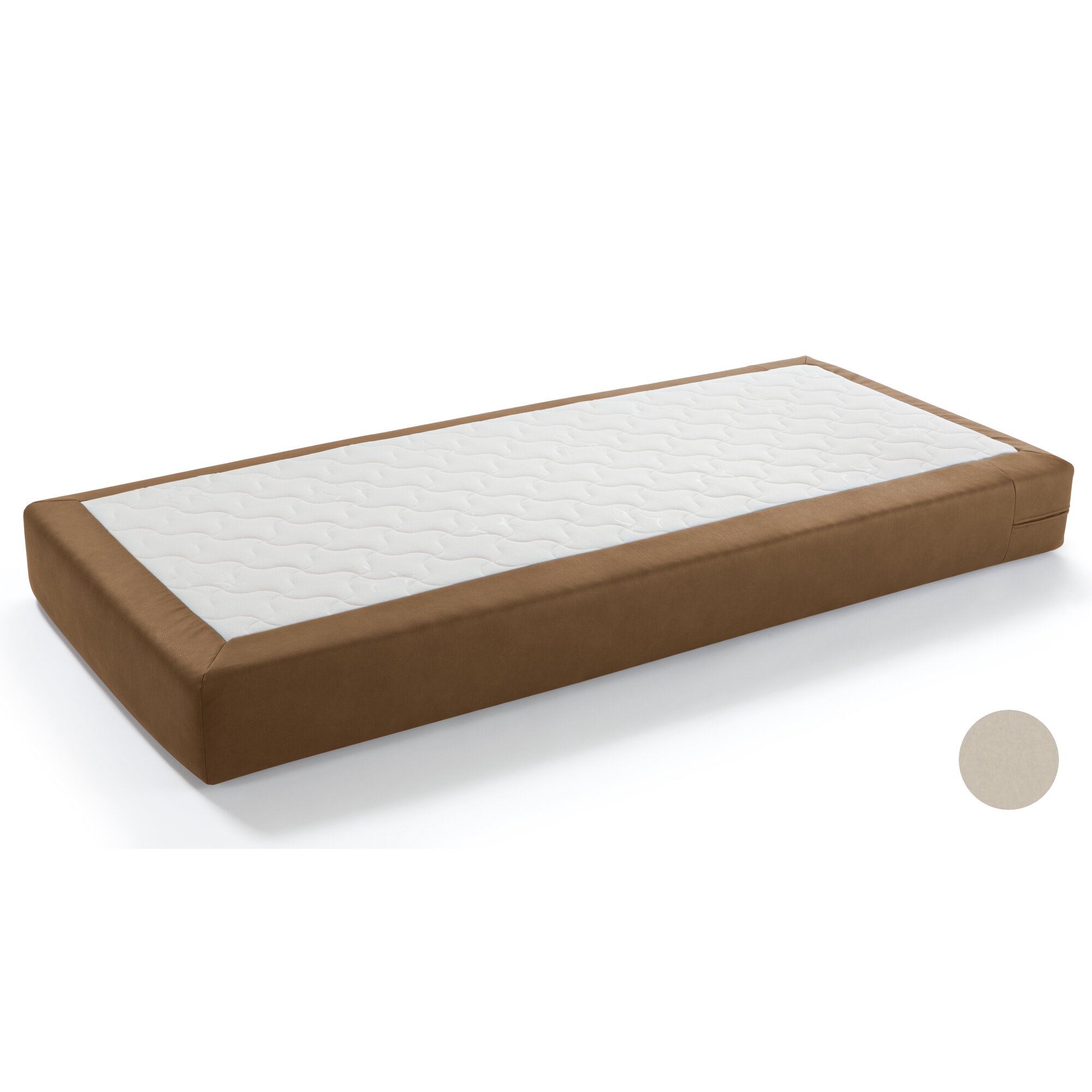 Hasena Boxspring Taschenfederkern-Matratzen Opalin Tex 100x200 cm / Alpina lightgrey / H3/H3
