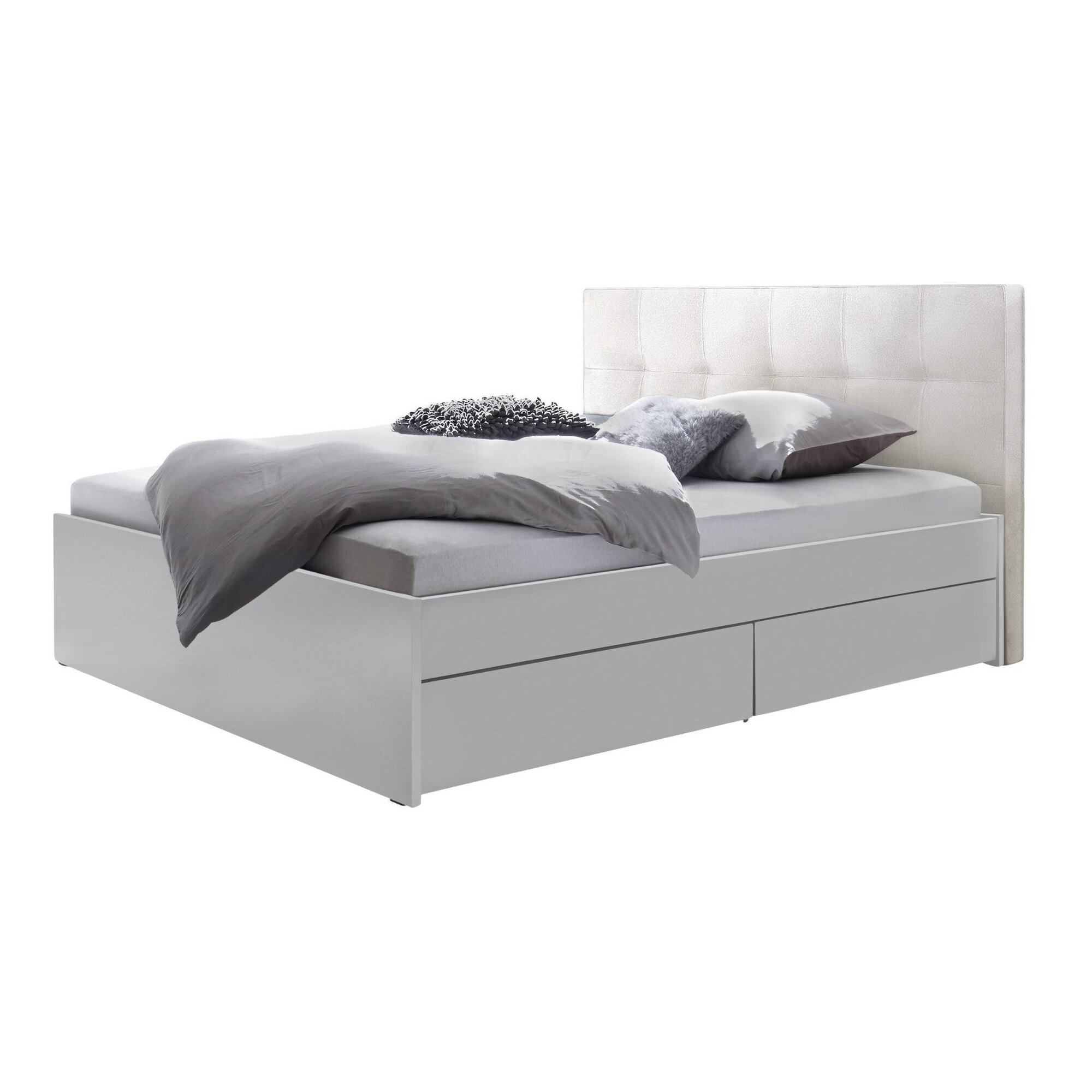 Hasena Pronto »Otello« Massivholzbett 160x200 cm / Weiss deckend, lackiert / Kul white / Standard