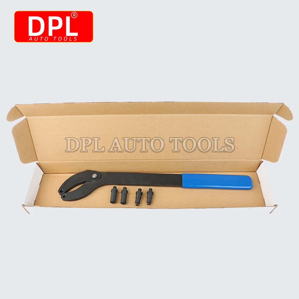 Steuerkettenspanner mit Verstellbarem Schraubenschlüssel, Motorriemenscheiben-Halterungswerkzeug-Set für Nockenwelle für VW Golf VAG 3036 für T10172 Image