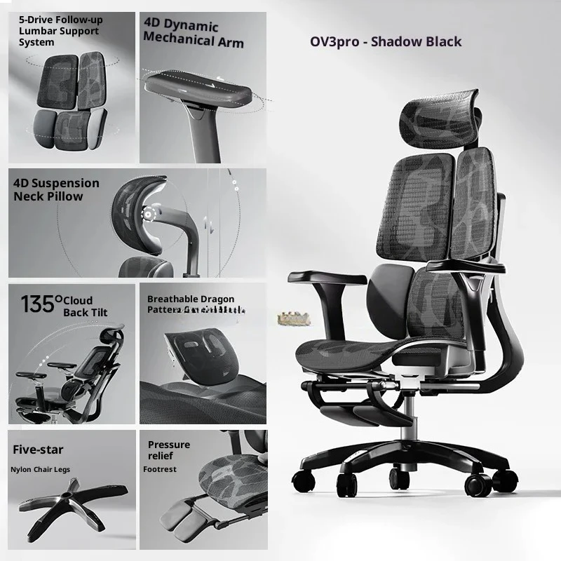 Gaming-Stühle Sihoo Montage-PC-Bürostuhl aus Leder Klappbarer Gaming-Sessel Ergonomischer Arbeitsstuhl Armlehnstühle