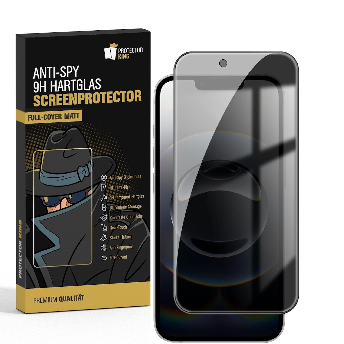 2x Blickschutz 9H Panzerglas für iPhone 17e Full-Screen Protector Anti-Spy Anti-Reflex matt entspiegelt Schutzglas Displayschutz Image