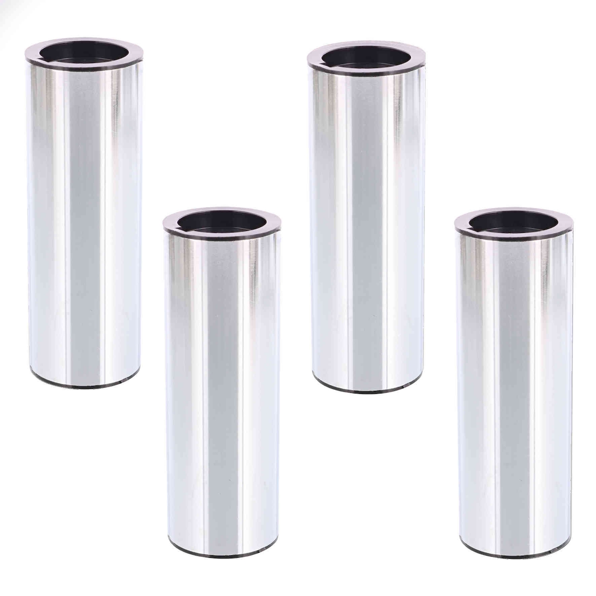 WAGNER Möbelbein/Möbelfuß TENO Starter-Set-4tlg. - Ø 30 x 87 mm, QuickClick® Gleiter & Zubehör, verchromt - 12151204 Image
