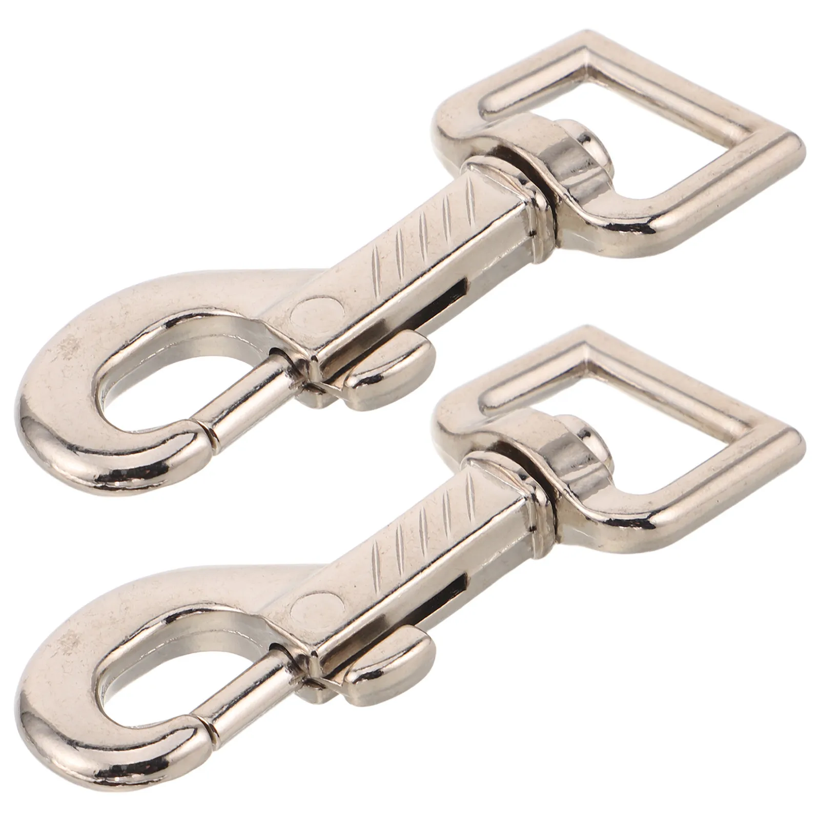 2 Stück Pferdegeschirr-Karabinerhaken aus Zinklegierung, robuste Schnappverschlüsse für Halfterseile, drehbare Haken für Pferde. Image