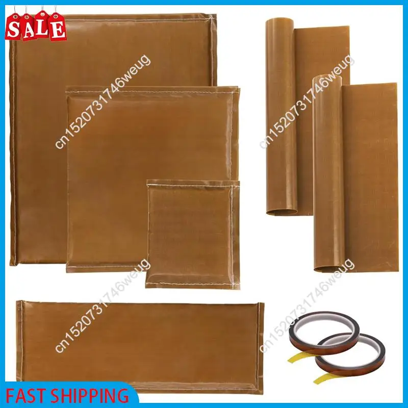 Flash Deal – 8er-Pack Wärmepress-Kissenmatten-Set, 4 Größen – Wärmepress-Transferkissen, 2 Blätter und 2 Bänder Image
