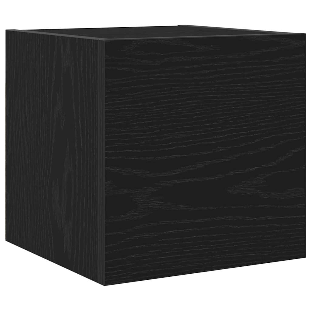 vidaXL Wandmontiertes TV-Regal Schwarze Eiche 30,5 x 30 x 30 cm Image