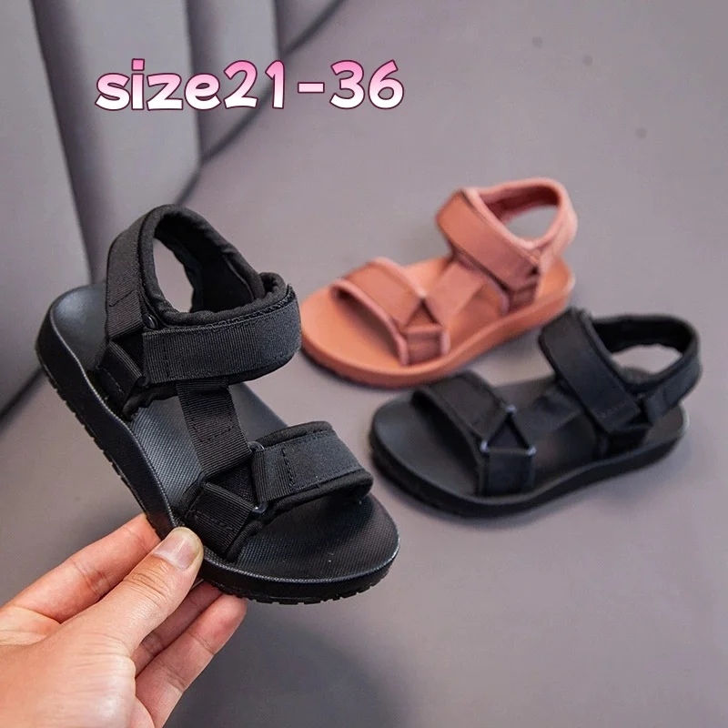 Atmungsaktive Sommersandalen für Kinder, rutschfeste flache Strandschuhe für Kleinkinder, Jungen und Mädchen, leichte Outdoor-Sport-Kinderschuhe