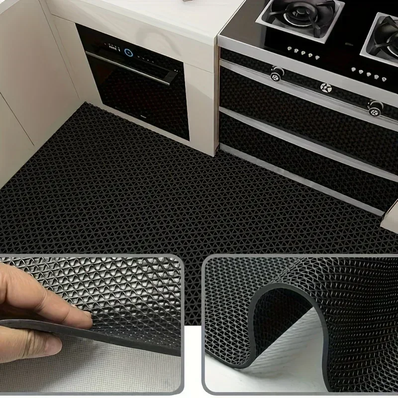 Thickness 5mm Bath Rug Non-slip Floor Mat, Kitchen, Swimming,Indoor and Outdoor Bathroom Door Mat PVC Carpet,