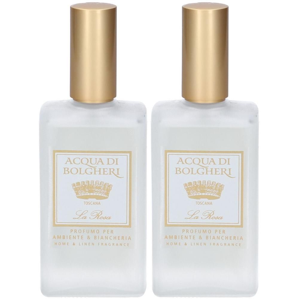 ACQUA DI BOLGHERI Profuma Ambiente e Biancheria La Rosa Spray 2x100 ml