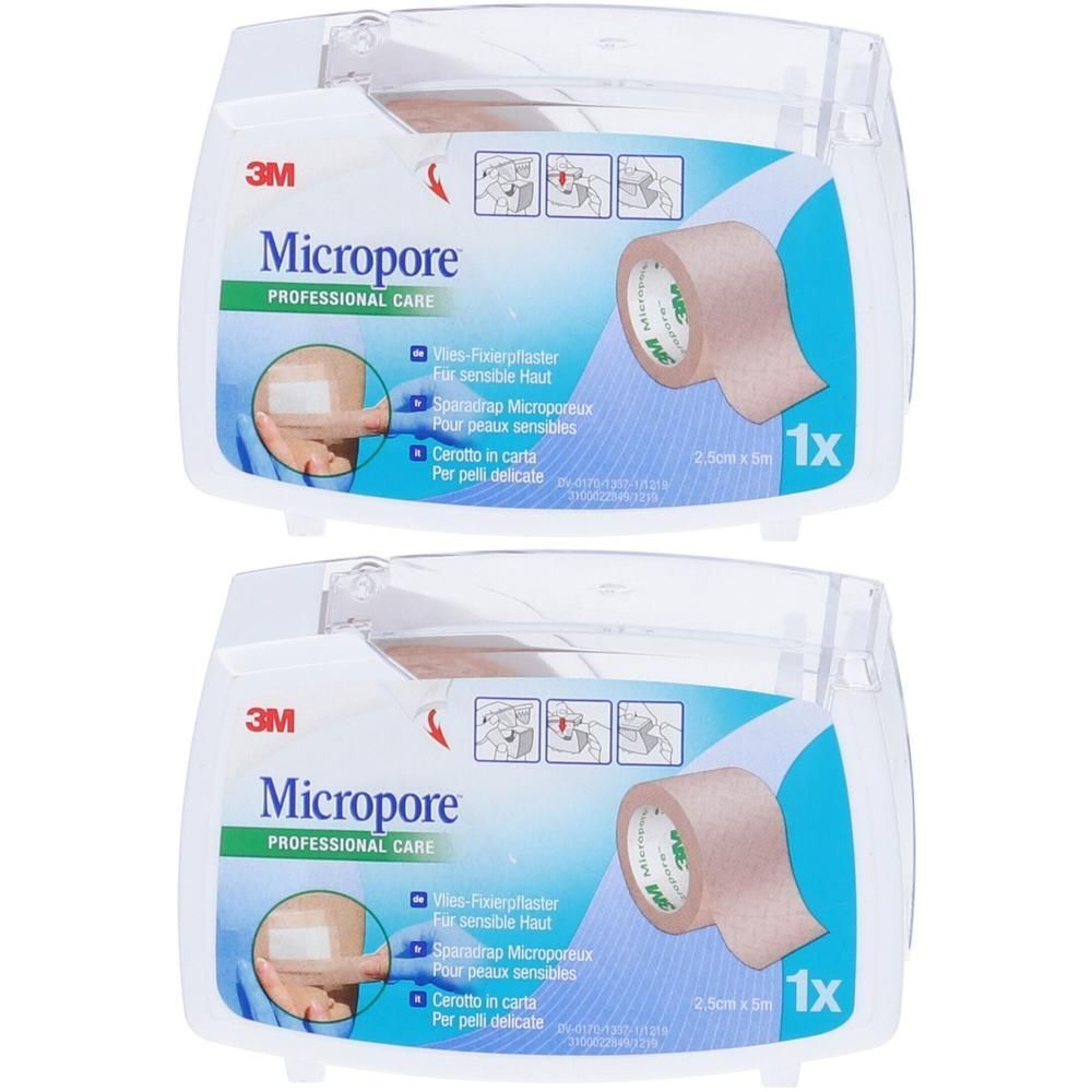 Cerotto In Carta Micropore Surgical Tape Tan M5X25Mm Dispenser 2x1 St