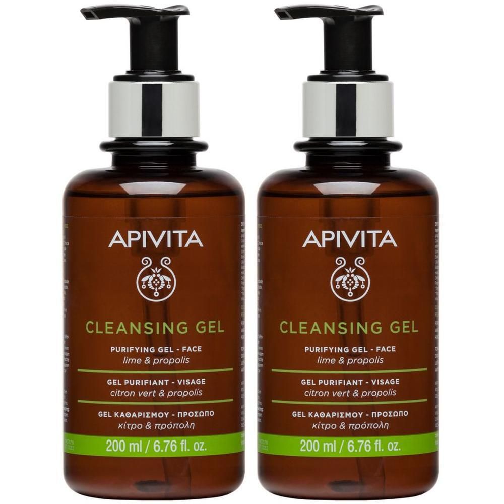 Apivita Gel Detergente Delicato Purificante Viso con Lime e Propoli pe