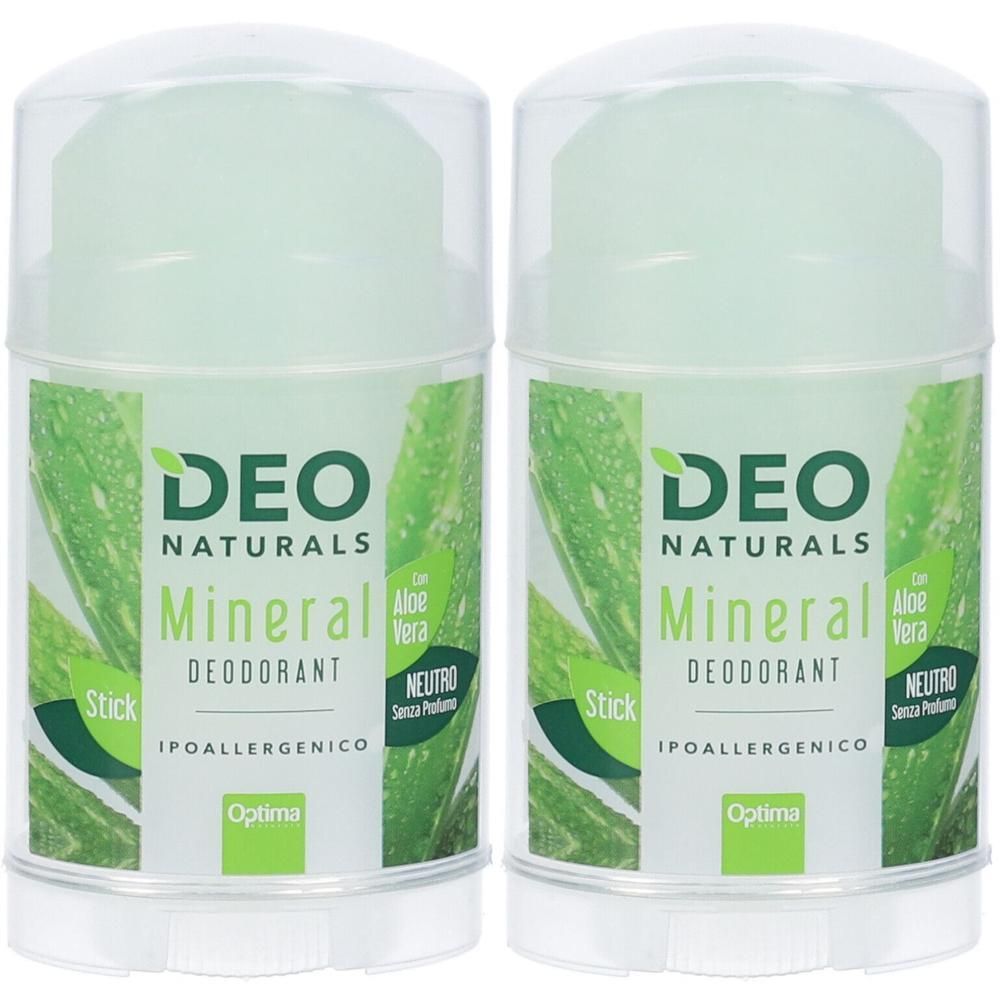 DeoNaturals Mineral Deo Stick Con Aloe Vera 2x100 g