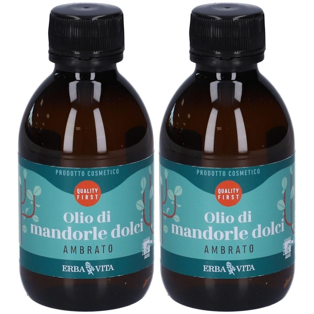 Erba Vita Olio di Mandorle Dolci Profumato Ambrato 2x200 ml