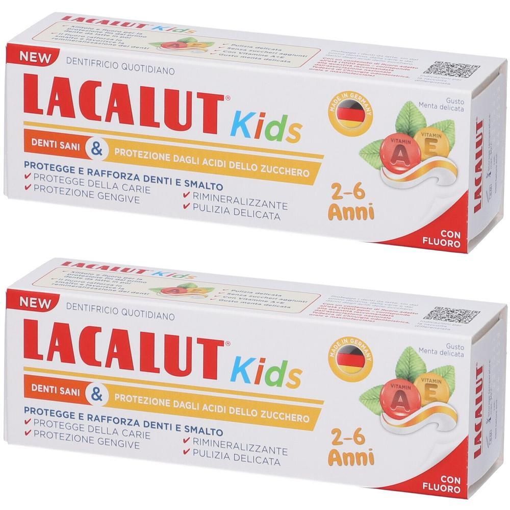 LACALUT Kids Dentifricio 2-6 Anni 2x55 ml