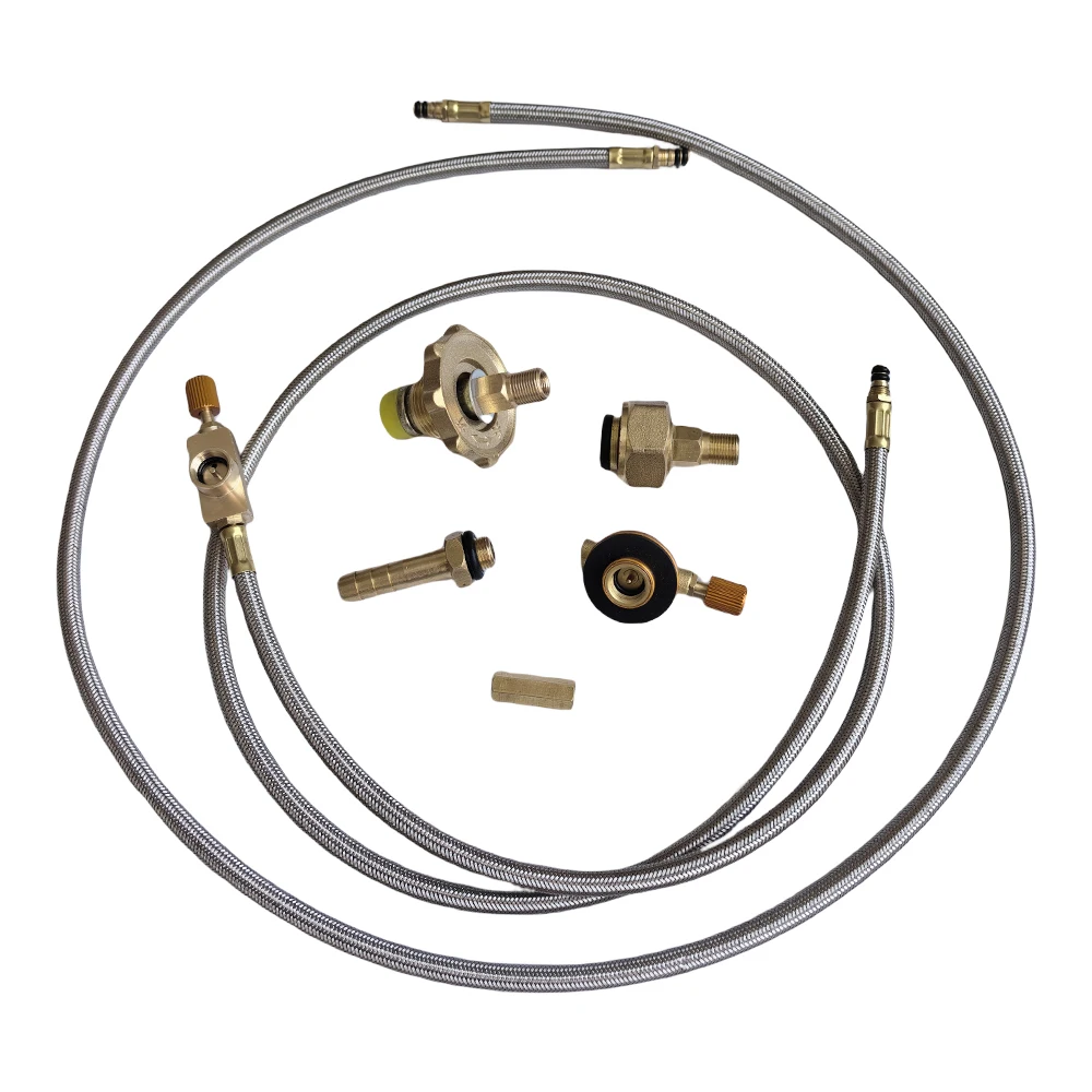100 cm/39,3 in Outdoor Gasherd Verlängern Rohr Adapter Camping Gas Tank Stecker Schlauch Verlängerung Zubehör Kostenlose Kombination Image
