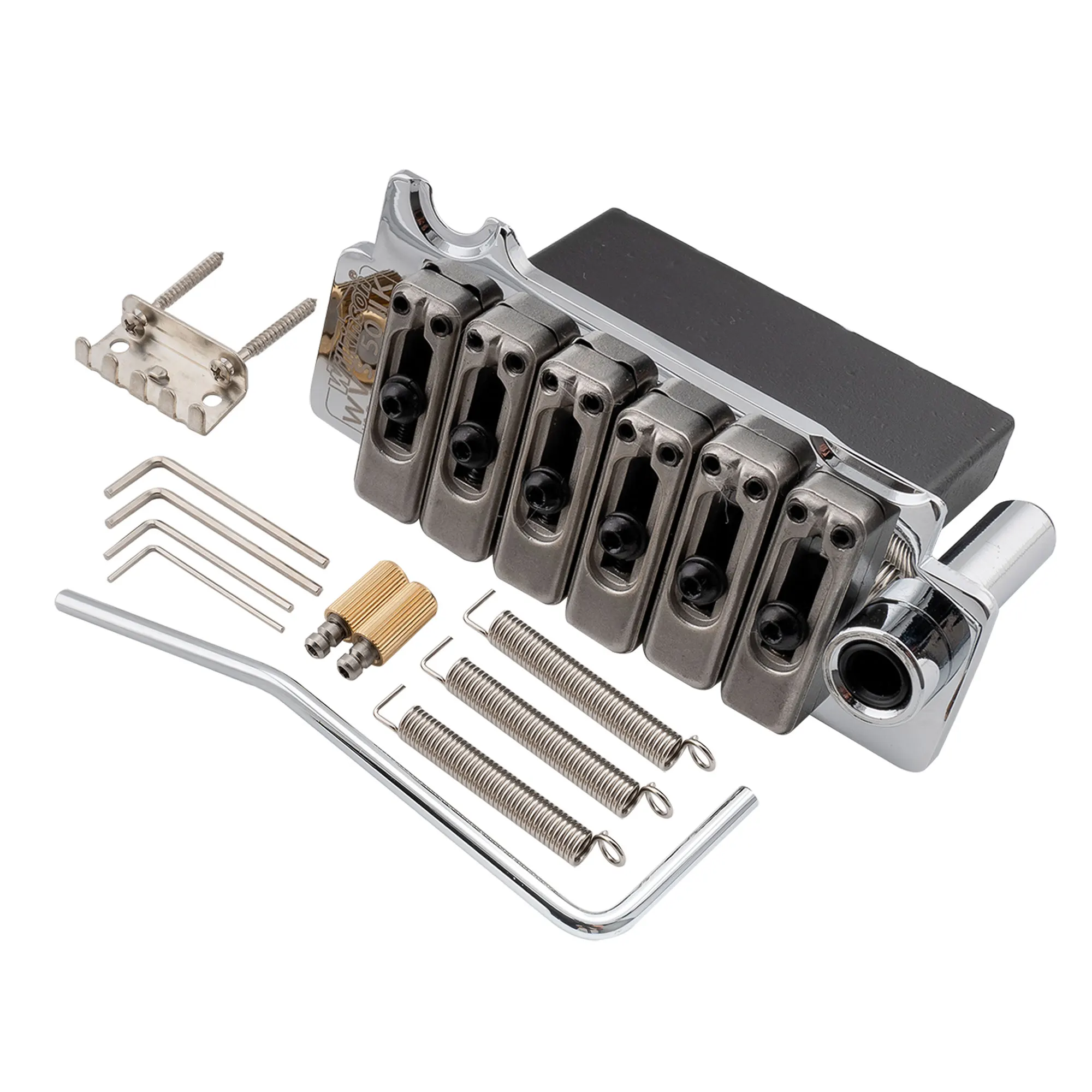Wilkinson WVS50IIK 52,5mm 2-Punkt-Tremolo-Brücke mit Edelstahl-Sätteln für USA/Mexiko/Japan/Korea ST E-Gitarre Image