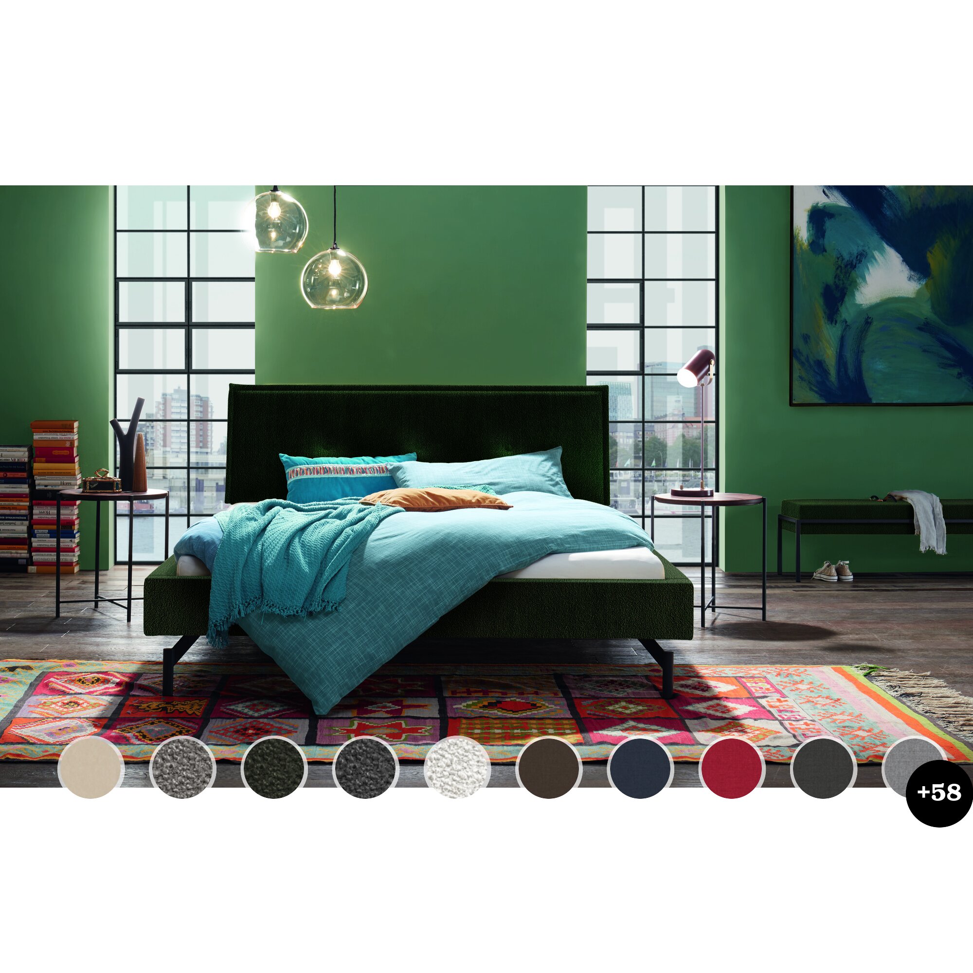 Hasena Dream-Line Bettrahmen Moon 18/3S 140x200 cm / PK3 Fusio 750 shell Image