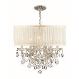 Crystorama Brentwood 20 Inch 6 Light Mini Chandelier - 4415-CH-SAW-CLS