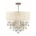 Crystorama Brentwood 20 Inch 6 Light Mini Chandelier - 4415-CH-SAW-CLS