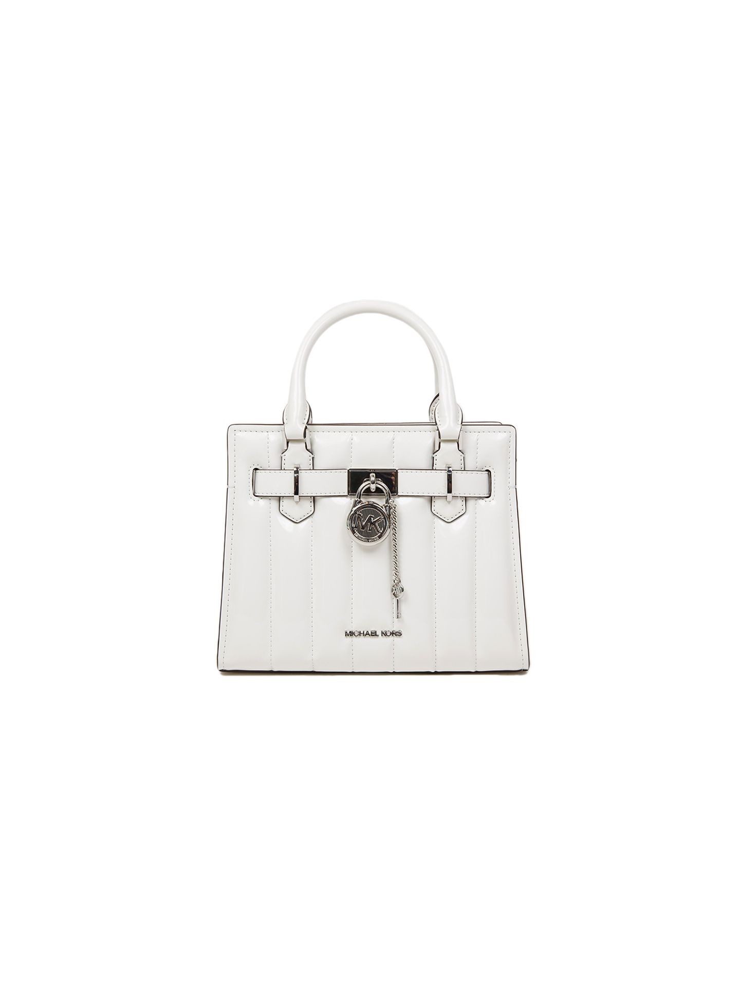 Michael Kors Hamilton Kleine Satchel Weiß