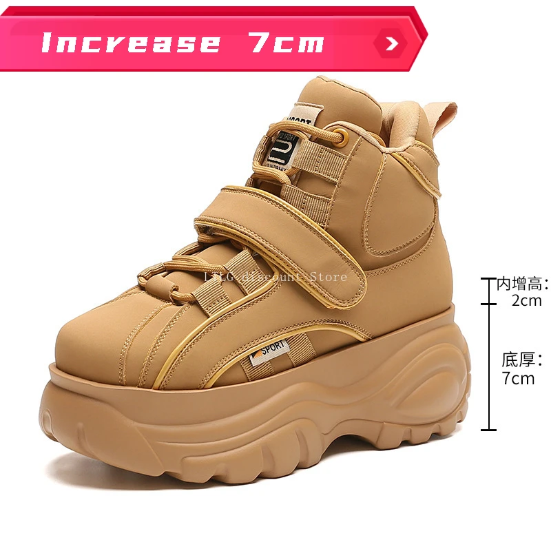 2024 Damen Sportschuhe Damen Turnschuhe Plattform High Heel Stiefel Höhe erhöhen Schuhe Damen Schuh im Angebot Zapatillas de Mujer