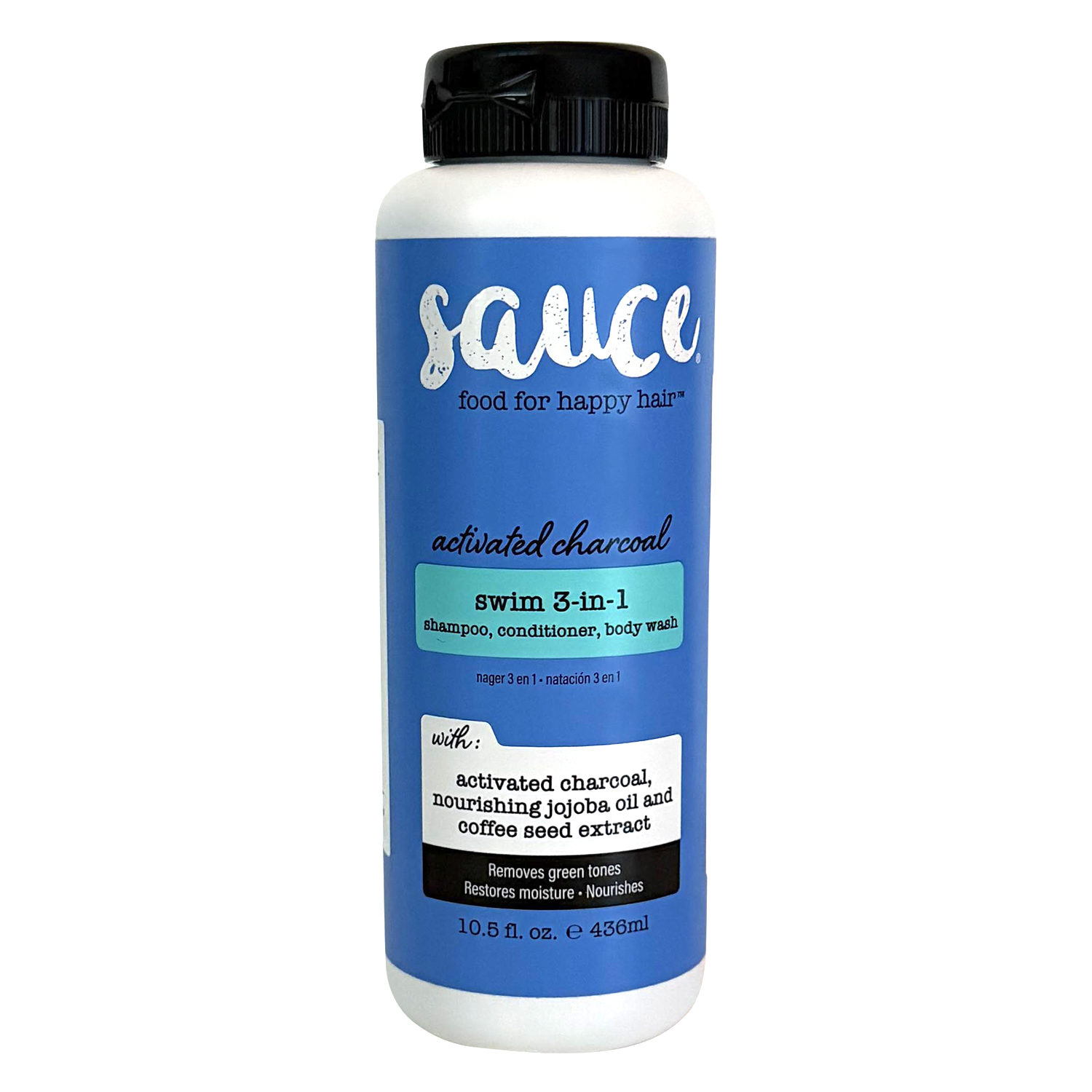 Sauce Beauty Activated Charcoal Swim 3-in-1