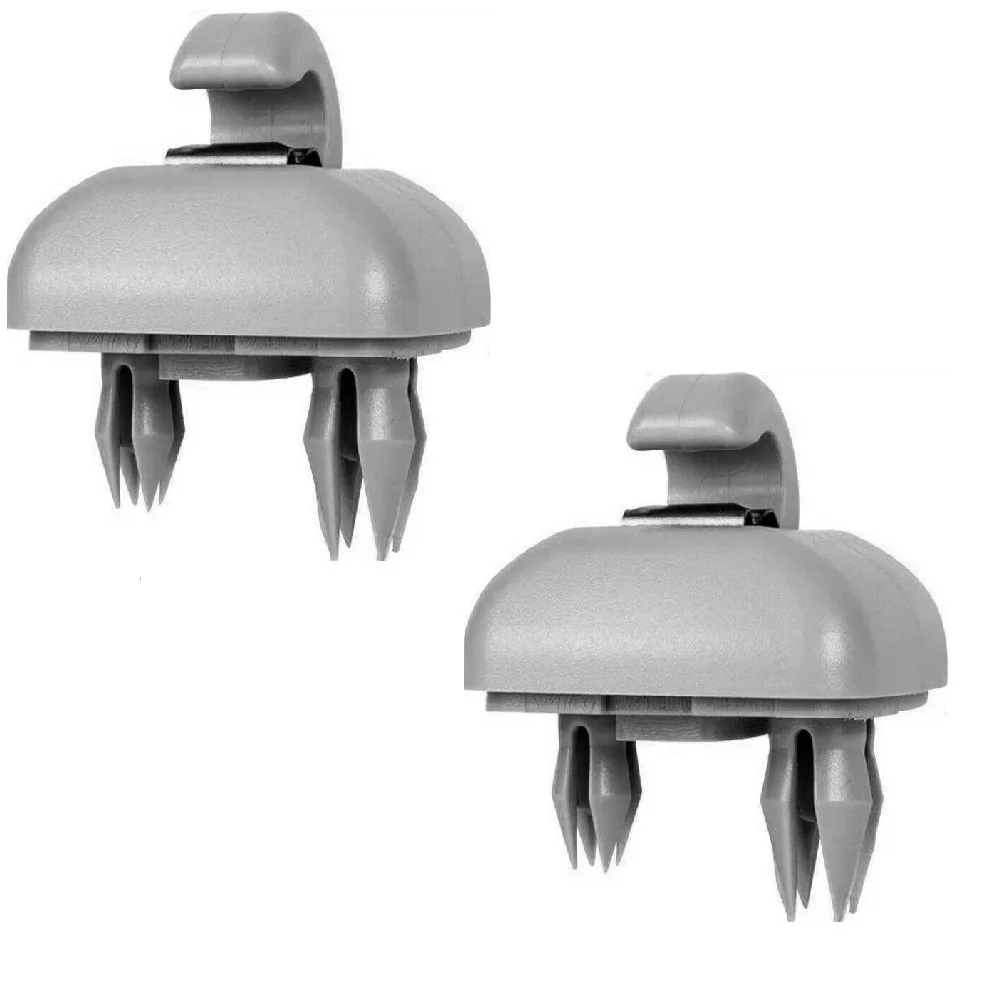 2er-Set Auto-Sonnenblenden-Clip, grauer Innenraum-Hakenclip-Halterung für Audi A1 A3 S3 A4 S4 Allroad A5 S5 Q3 Q5 8U0857562A Grau Image