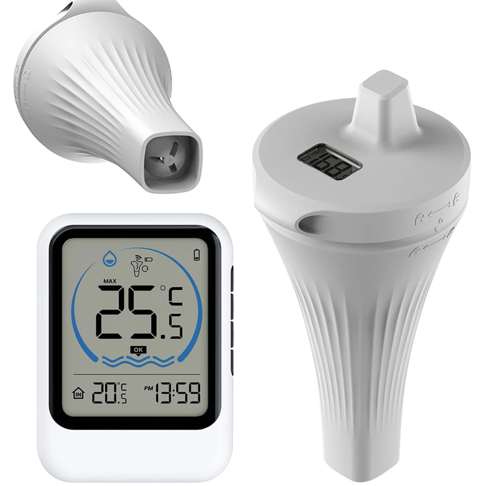 Thermomètre de piscine flottant IPX7 étanche sans fil moniteur de température de piscine thermomètre de piscine pour piscines